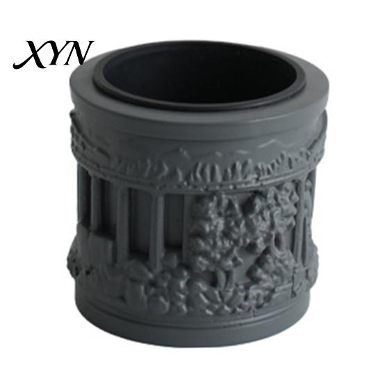 Removable Inner Basin Pot Mini Roman Column Planter, Vintage Embossed Flower Pot, Small Greek Split Tank Planter Pillar Shaped Plant Container