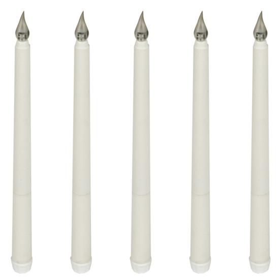 5 ks LED svítící svíčka Bezplamenná kuželová svíčka na baterie Teplé světlo pro domácí párty