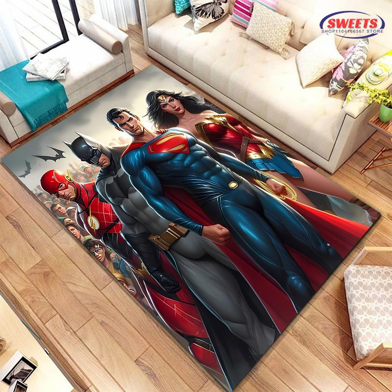 Justice League Carpet New Release! Anti-slip Sound Insulation, Rug for Living Room Bedroom Bedside and Office Areas, Durable Mat