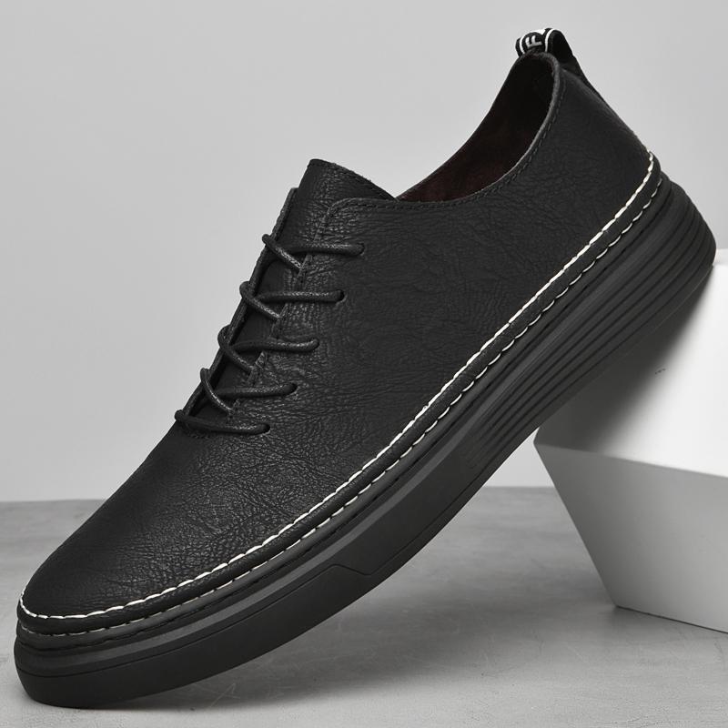 Fashion Hot Sale Men's Casual Shoes Handmade Genuine Leather Oxford Shoes Comfortable Men Sneakers New Breathable Male Walking Footwear