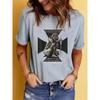 Trendy Women's 3D Letter Printed Summer New T-shirt Casual Personality Versatile Short Sleeved Outdoor High-quality Top