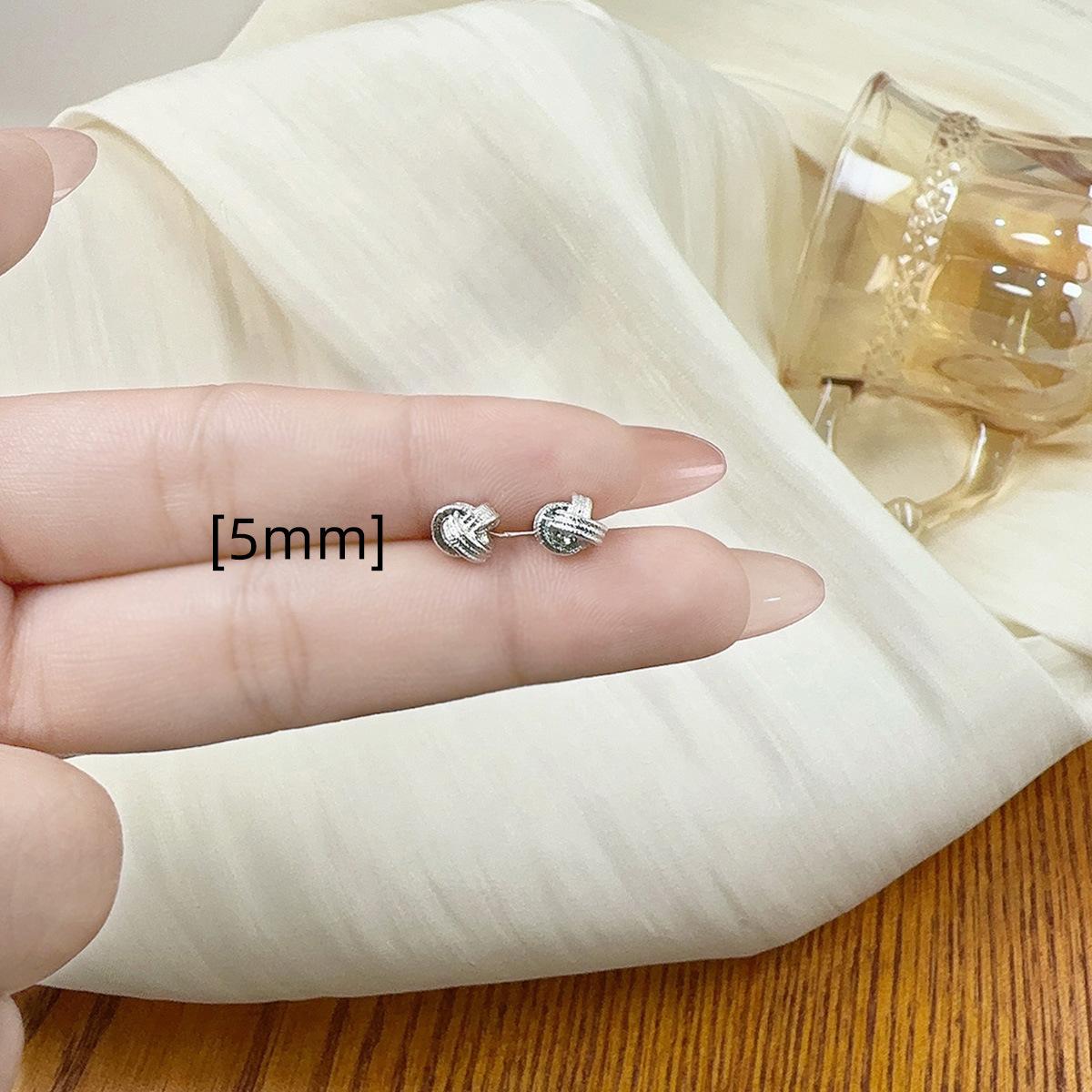 Simple Commuting Ruyi Knot Earbone Studs, Niche Exquisite Sleeping, No Removal And No Ear Plugging Spiral Earrings