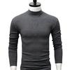 Men Shirt Solid Color Half High Collar Casual Slim Long Sleeve Tight Tight for Inner Wear