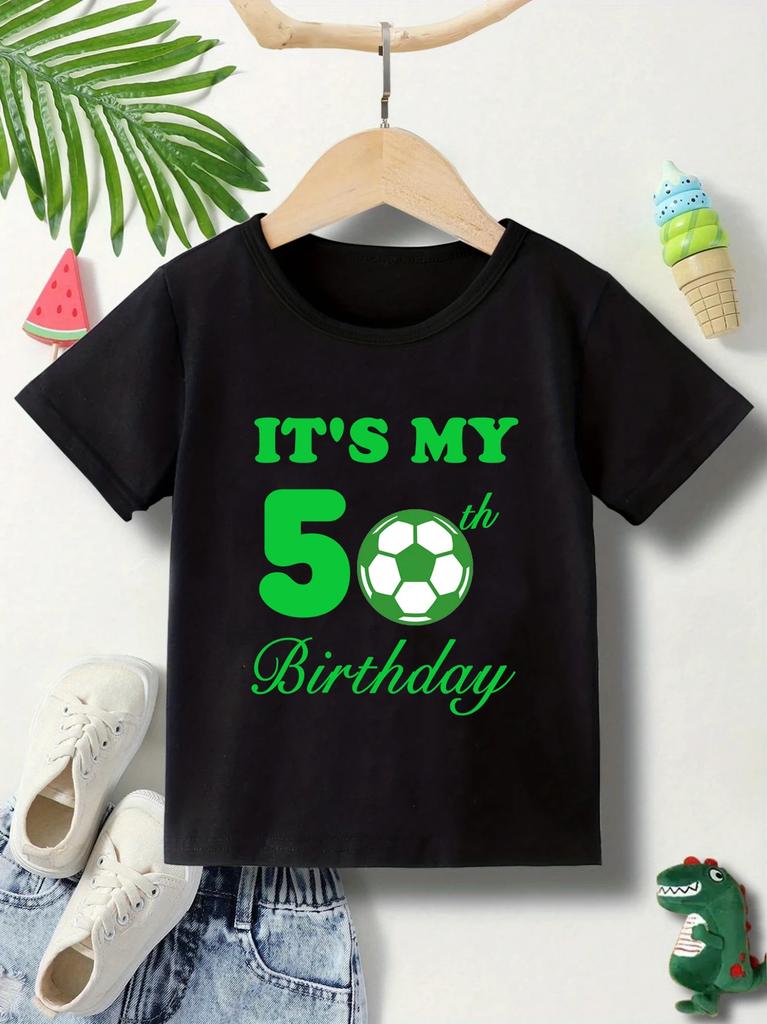 17 Yeas Old Birthday Soccer Boys Print TShirt Summer Casual Children Funny Fashion Tops ONeck Short Sleeve Kids Tshirts