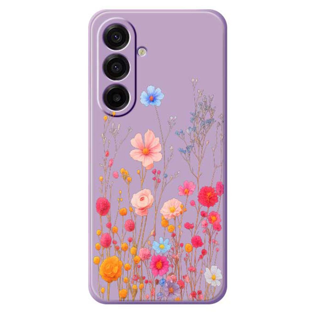 For Samsung Galaxy A17 5G Case Flower Branches Pattern Printing Straight Edge TPU Phone Back Cover