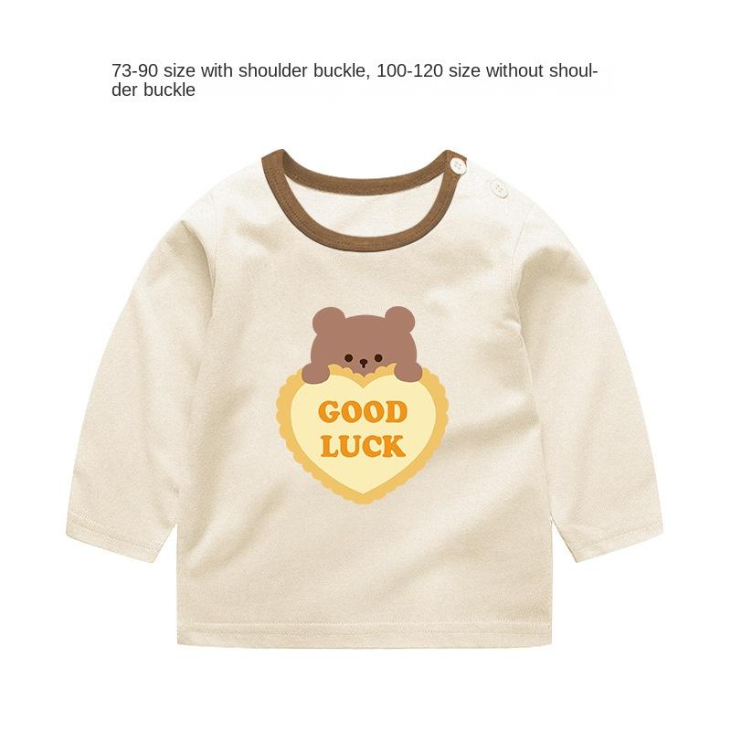 Baby Girl Autumn Long-sleeved T-shirt Baby Cotton Bottoming Shirt Girls Spring and Autumn Tops Small Children Fashionable Autumn Clothes