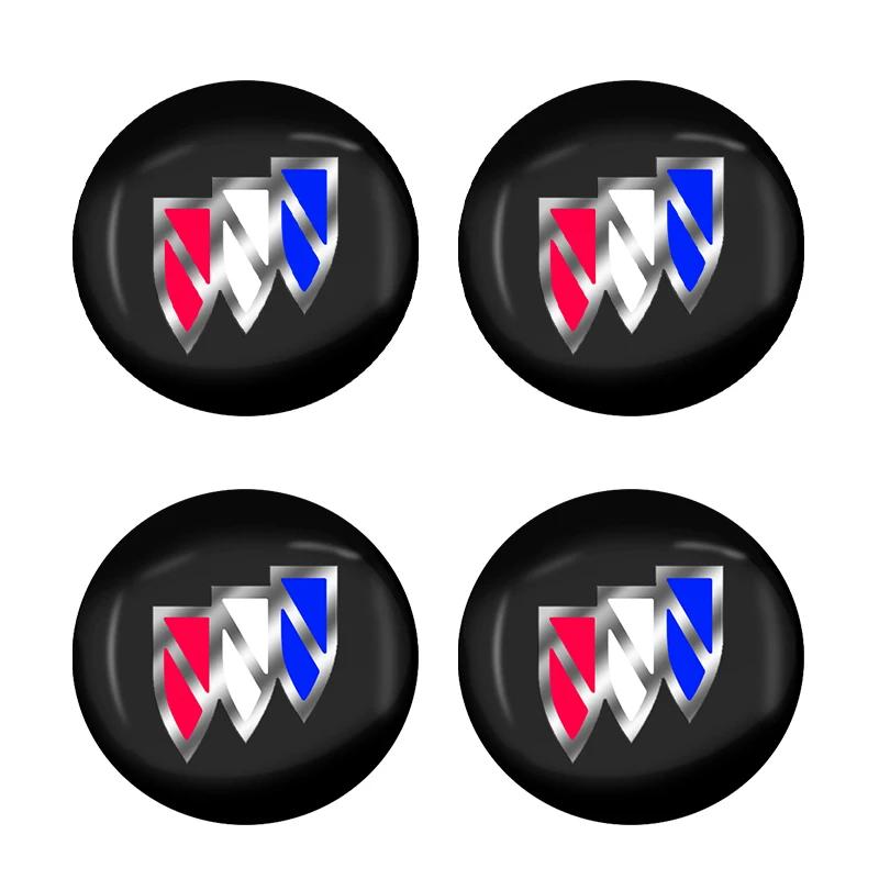 4Pcs Car Wheel Hub Center Metal Decals Sticker Accessories For Buick Avenir Enclave Century Encore Lacrosse XT GL6 Cascada