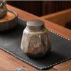 Vintage Kiln-varnished Tea Canister Ceramic Portable for Home Use Candy Jar Airtight Storage for Nuts and Herbs Home Ornaments