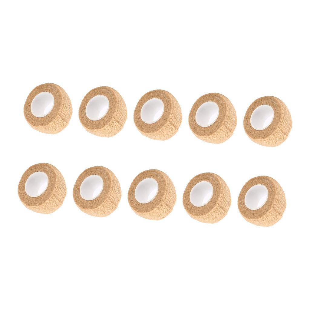 10Pcs Self Adhesive Bandage Wrap Approx 1in Wide 2yd Long Elastic Flexible Portable Breathable