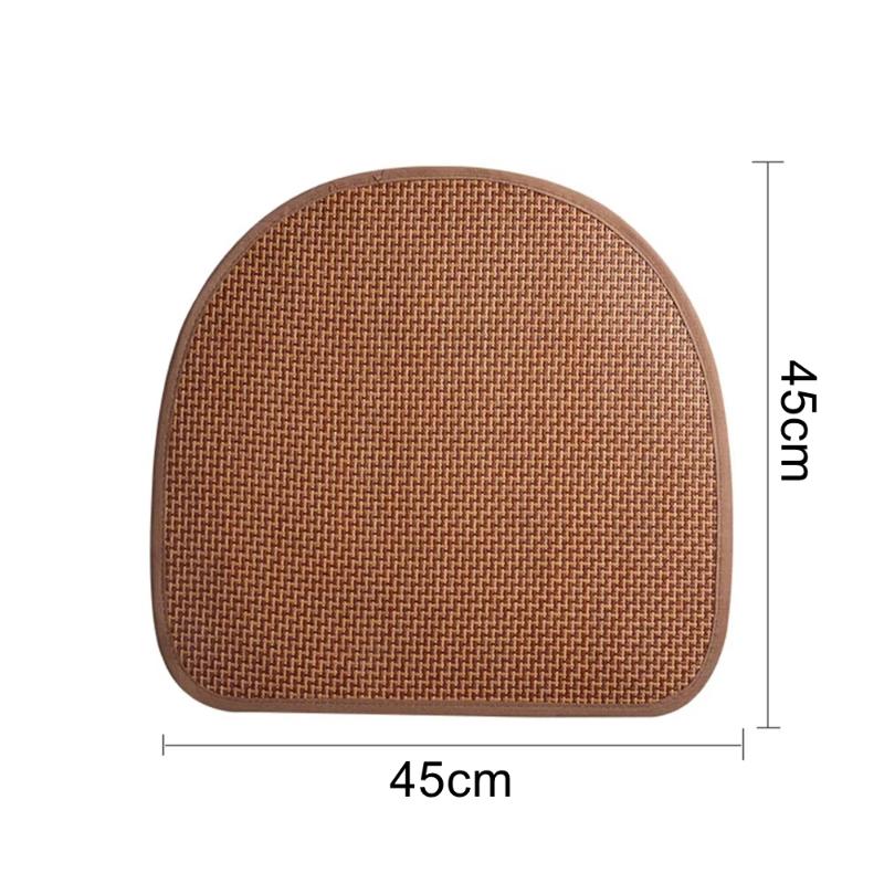Cool Rattan Woven Chair Cushion Summer Breathable Non-Slip Ice Mat Seat Pad Comfortable Cooling Cushion For Dining & Office