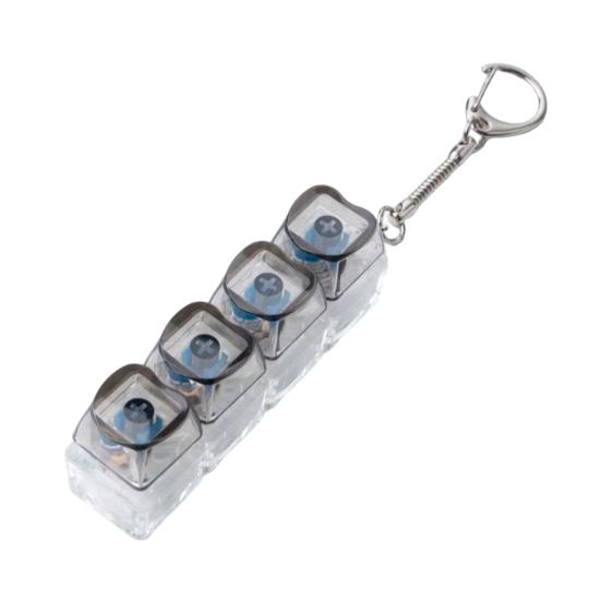 Keyboard Fidget Toy Realistic Clicking Sound Keychain with Compact Keyboard Design Stress Relief Key Chain Bag Accessories