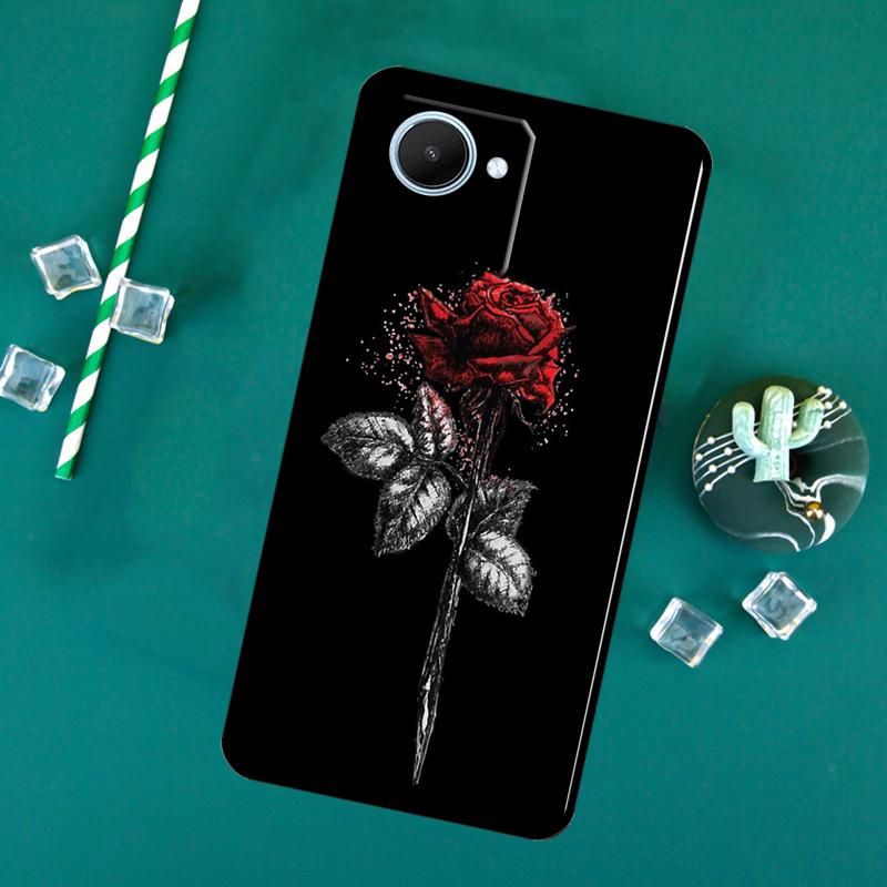 Red Roses Floral For Realme 15 Pro 10 11 12 13 14 Pro Plus GT6 GT7 C61 C67 C63 C71 C55 C51 C65 C53 C75 Case