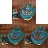 Geometric Bridal Headpiece Set With Metal Earrings And Necklace For Women