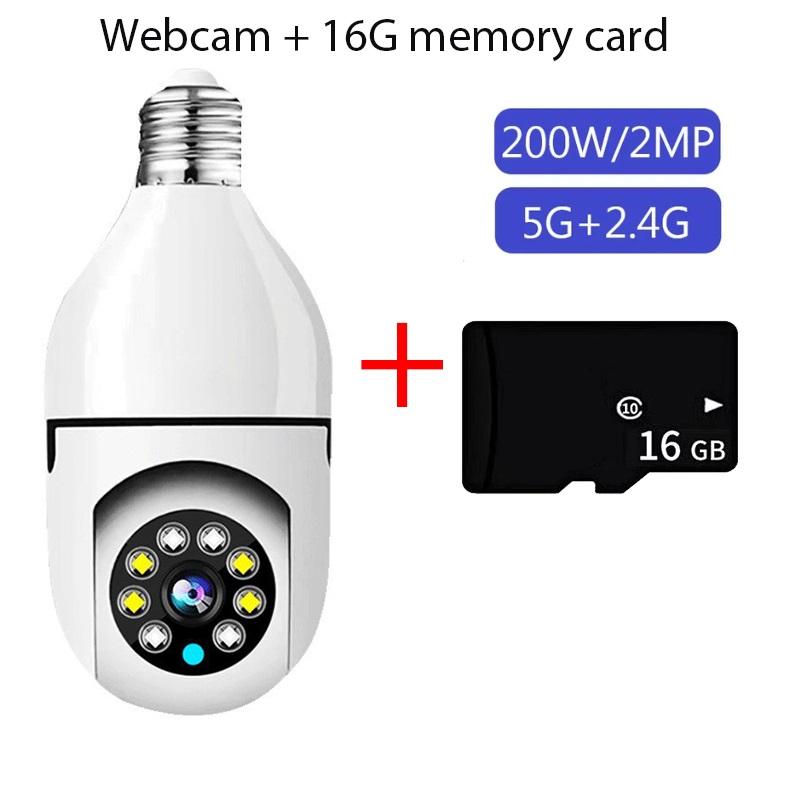 5G WLAN E27 Glühbirne Überwachungskamera Nachtsicht Drahtlose Smart Home Kamera 2MP CCTV Video Sicherheitskamera Monitor