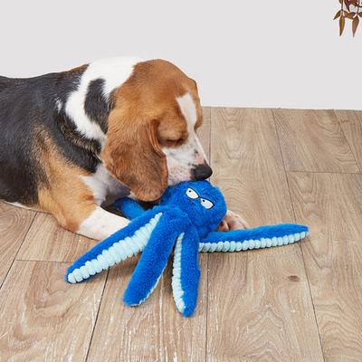 Hund Plysch Bläckfisk Leksak Interaktiv Tuggleksak Bitresistent Ljud Valp Pipig Bläckfisk Skallra Husdjurstillbehör