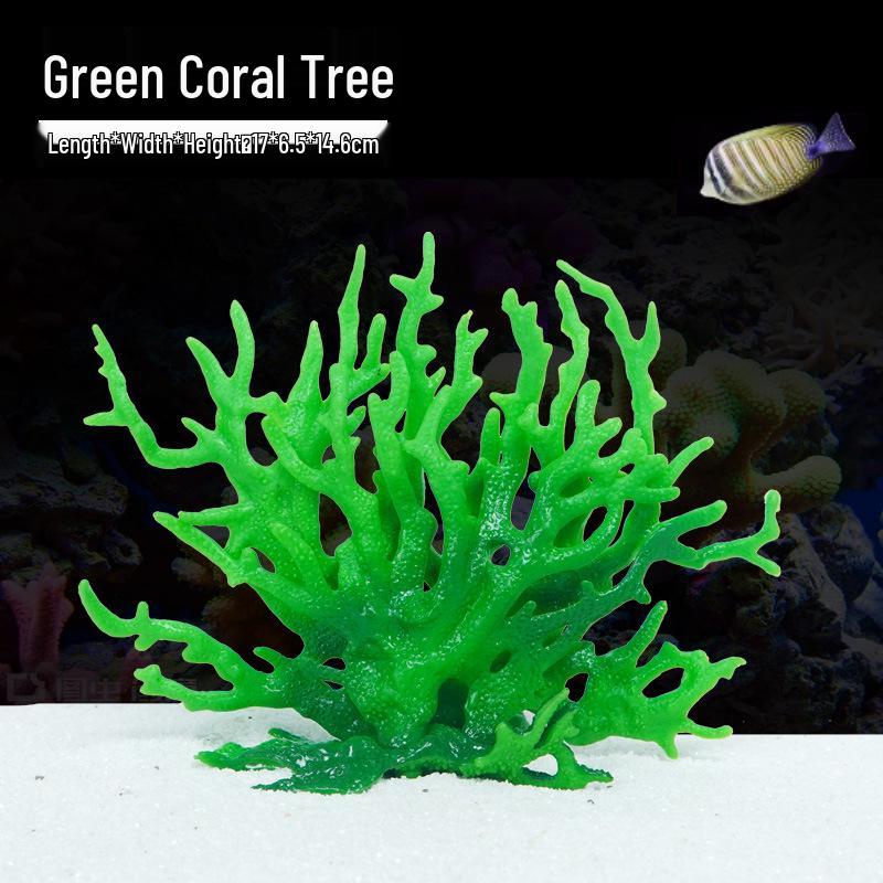 Aquarium Resin Coral Ornament Set: Simulated Coral Tree & Fish-Shrimp Hiding Decoration for Saltwater Tanks