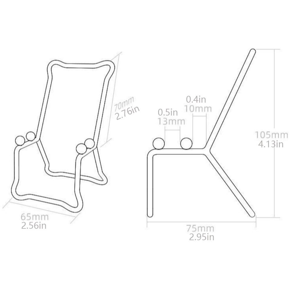 2Pcs Creative Mobile Phone Holder Universal Lazy Cellphone Bracket  for Table Display