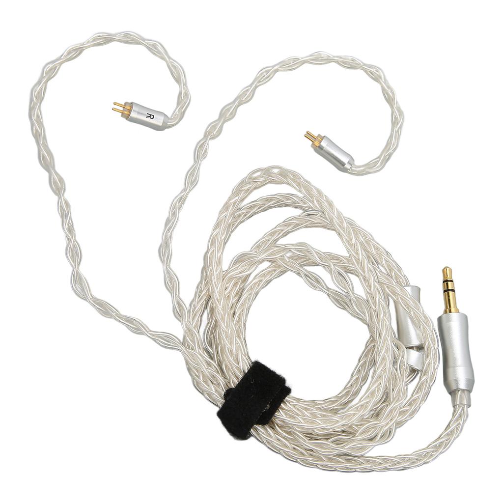 Upgraded Replacement Headphones Cable 8 Core Silver Plated Copper Earphone Cable with 3.5mm Plug