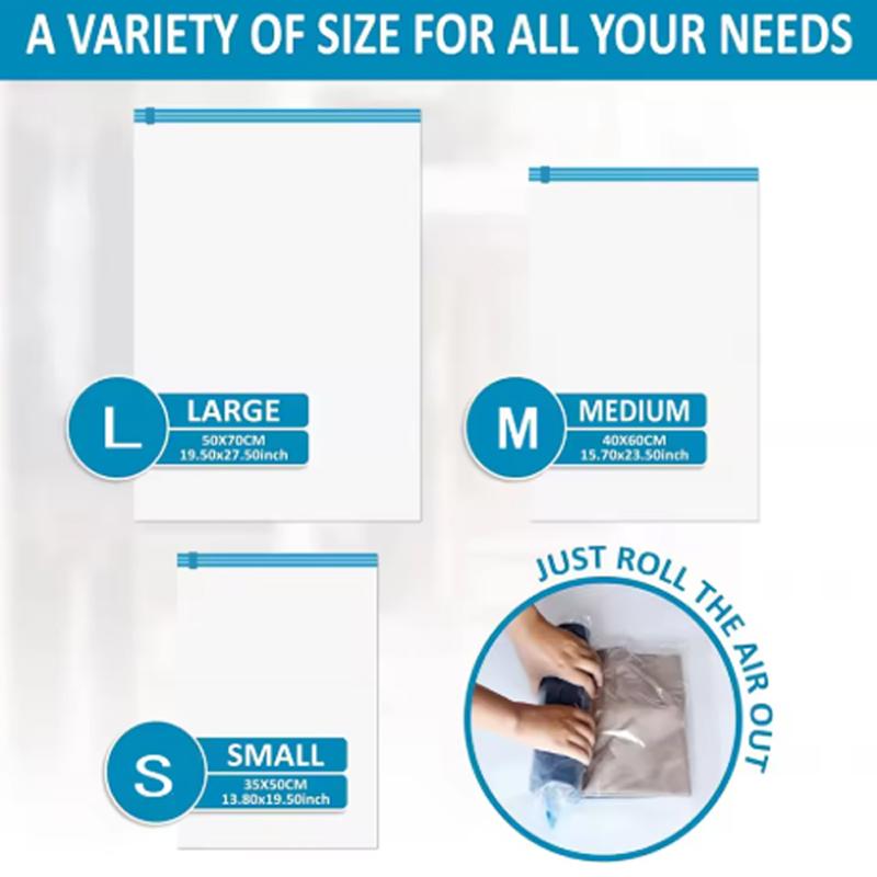 Travel Compression Bags, Roll Up Travel Space Saver Bags for Luggage, Cruise Ship Essentials Cothes, Folding Compressed Bag