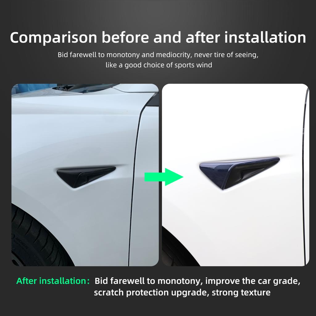 For Tesla Model 3 Model Y Camera Side Wing Panel Cover Spoiler Dust Cover Accessories Model3 2023 Side Camera Protective