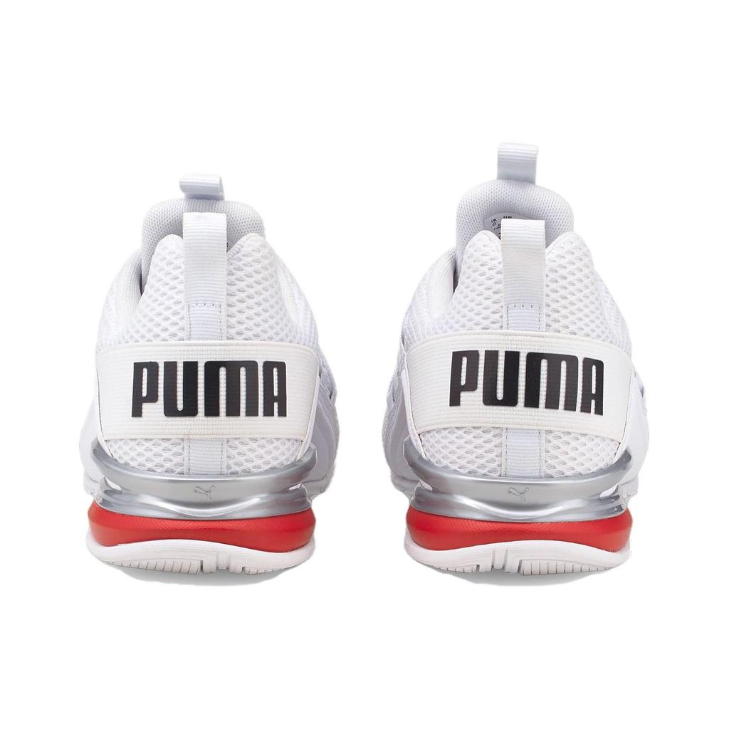 Puma Axelion Comfortable Non-Slip Low-Top Running Shoes Men Sneakers White Red 194384-08