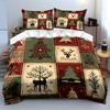 Festive Christmas Pattern Bedding Set Bedding Set (1 Duvet Cover, 2 Pillowcases, Duvet Not Included)