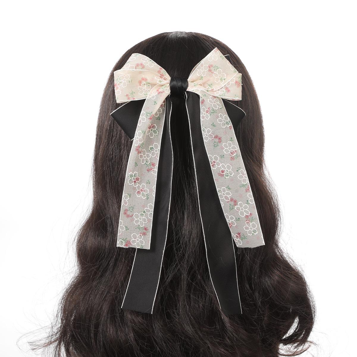 

AWAYTR Plaid Bowknot Duckbill Hairpin Fashion Fabric Hair Clips Valentine Headwear Girl Hair Accessories Festival Gift