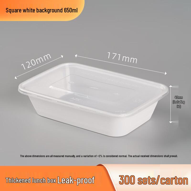 Yipan Thickened PP Plastic Disposable Food Containers with Lids