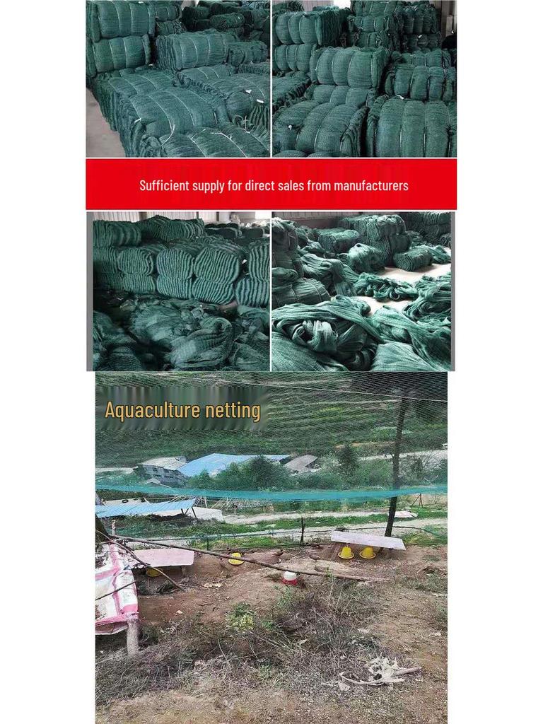 Polyethylene Fishing Net Mesh Sheet for Enclosures, Cages, and Aquaculture Ponds