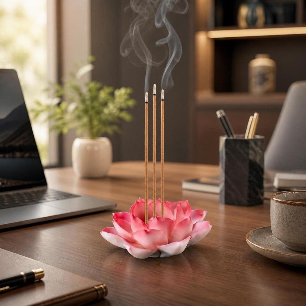Ceramic Incense Stick Holder Ash Catcher Lotus Aromatherapy Stand Incense Burning Tray Teahouse