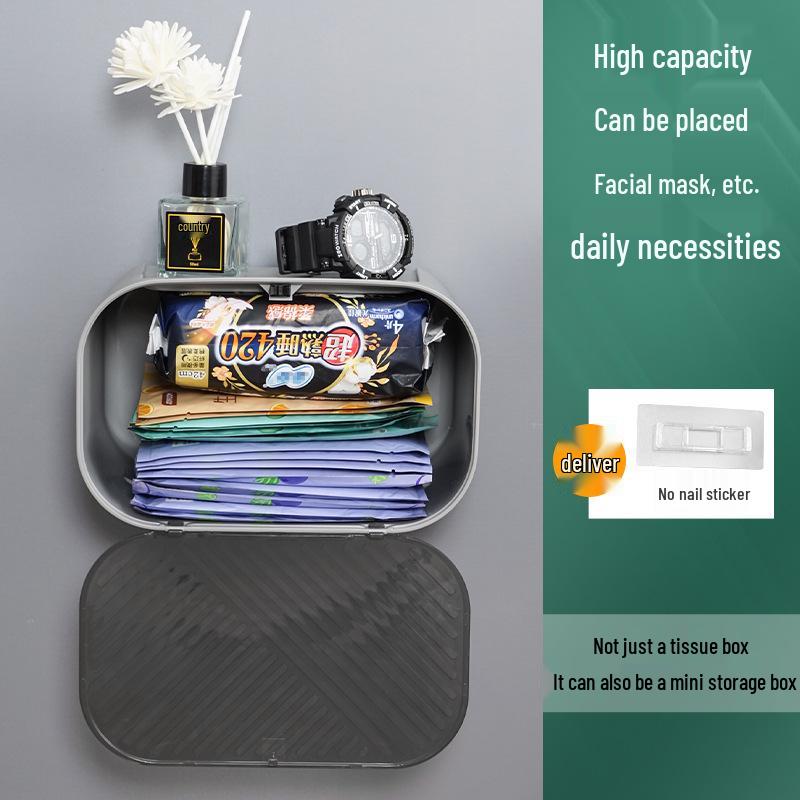 Luxury Multi-functional Toilet Tissue & Towel Holder Wall-Mount Storage Box