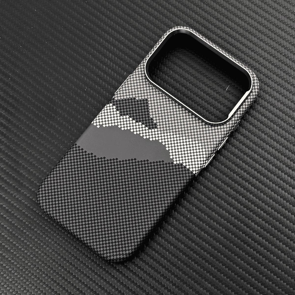 

Carbon Fiber Texture Magnetic Case For 17 Pro Max 17Pro Air Ultrathin Alloy Lens Wireless Charge for Magsafe Hard Pc Case iPhone Air сірий