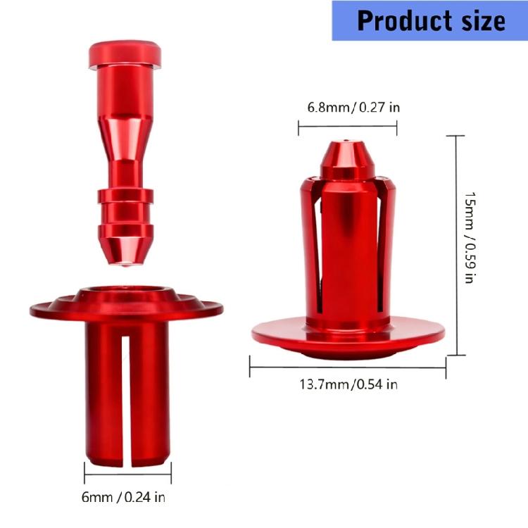 Aluminum Decorative Rivet Screws 6 Pack For Motorcycle Frame Cover Anodized Easy Installation