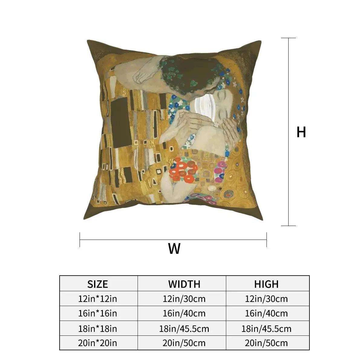 

Густав Климт Поцелуй Квадратная наволочка Подушка Чехлы для подушек 66x66cm