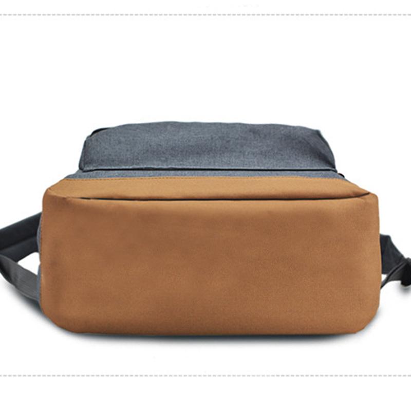 TINYAT Herren 15 Zoll Laptop-Rucksäcke Computer Männliche Schulrucksäcke Freizeit für Teenager Reise Schulter Mochila Grau