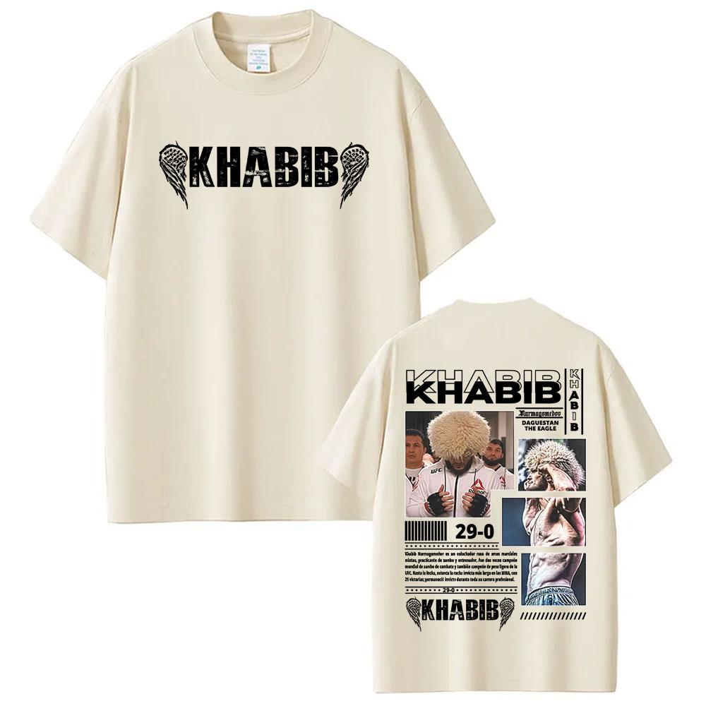 2026 Hot Sale Khabib Nurmagomedov Fighting Graphic T-shirts Men Women Clothing  Harajuku Retro Short Sleeve T Shirt Cotton Loose Oversized T-shirt Top