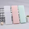 NUOLUX Pencil Case, Plastic Pen Box, Cute Pencil Case for Girls and Boys, Semi-Transparent, Set of 3