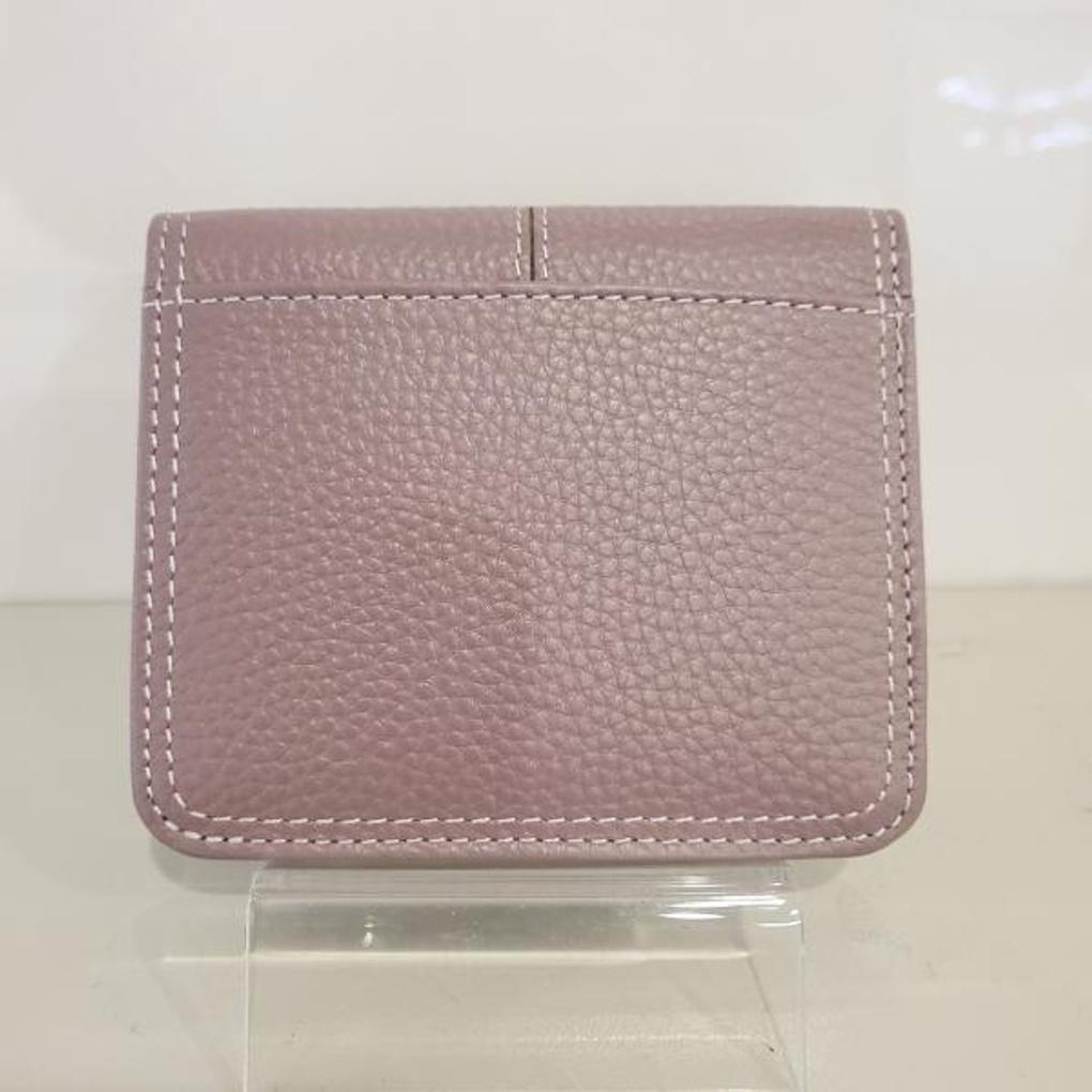 Moncross PUAW18033 Square Women's Stitched Cowhide Leather Bifold Wallet