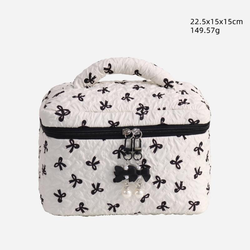 Cosmetic Bag Large Capacity Toiletry Bag Aesthetic Cosmetic Organizers Bows Makeup Bag Skincare Organisers for Women
