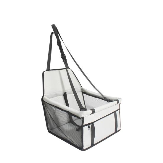 Hundebilseteveske Sammenleggbar kjæledyrbæreveske Vanntett hulventilert netting Justerbar stropp Stabil hundekattbærekurv Reisebilveske til kjæledyr