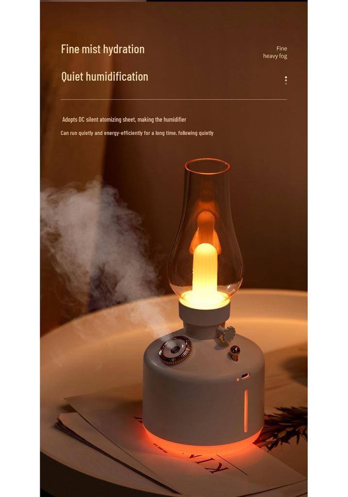 Retro USB Rechargeable Humidifier and Aroma Diffuser with Night Light