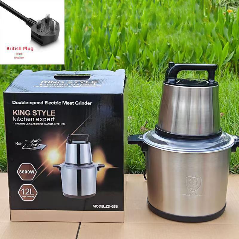 Fufumachine 110V 6L Meat Grinder & Multi-Function Electric Mixer for Chopping and Cooking