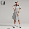 GAP Women's Classic Embroidered Logo Pleated Waist Maxi Dress