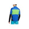 Nike Element Wild Run Casual Sports Stand Collar Printed Long Sleeve Running Shirt Men Tops Blue DA0224-480