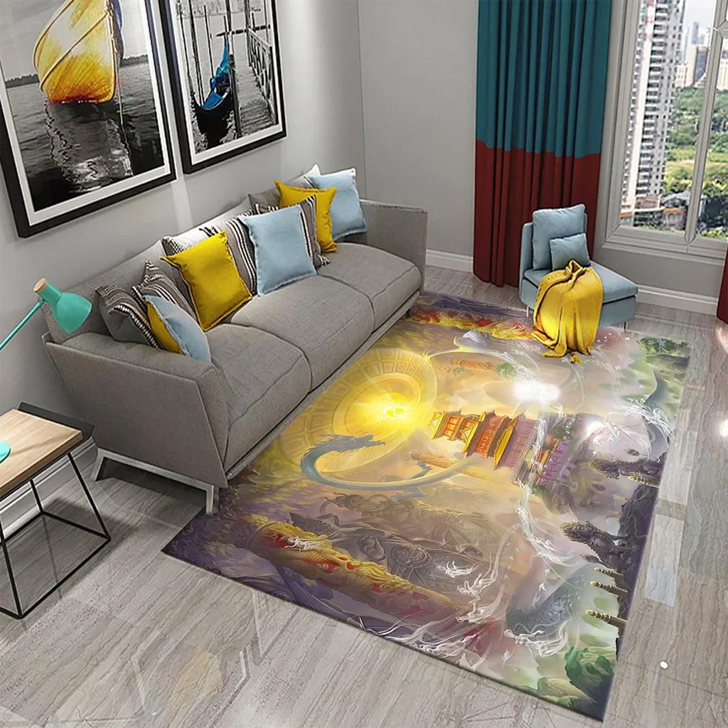 3D Ancient Greek Mythology Carpet for Non-slip Doormat Kitchen Bathroom Mat Living Room Floor Carpet Welcome Bedroom Decor Rugs