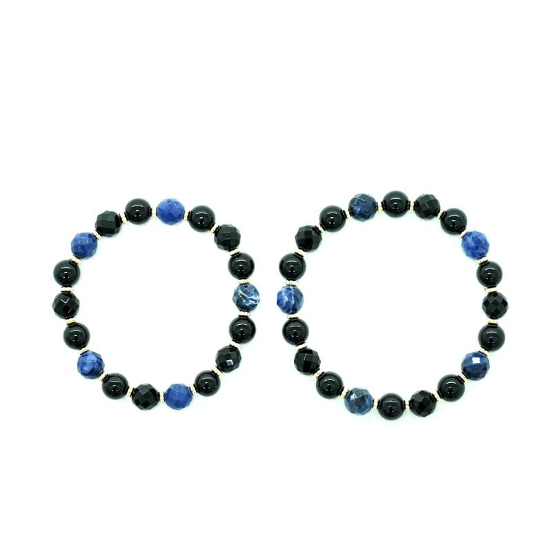 BTS Jungkook Worn Genuine Gemstone Bracelet Onyx Sodalite Healing Crystal Korean Idol Style Couple Jewelry Gift