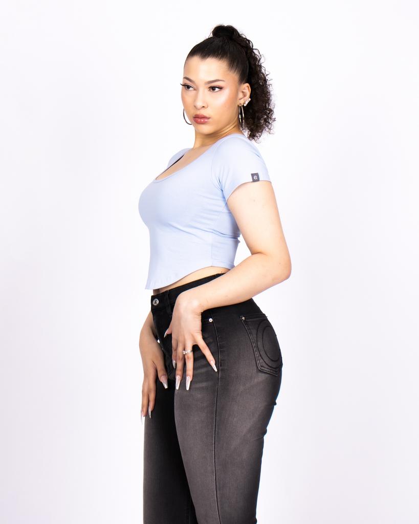 Kulsiseu Cs C-Basic Crop Top-013 (Blue)