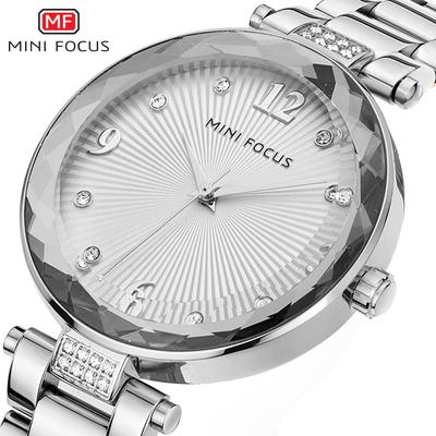 Kutu Minifocus Moda Kadın Izle Su Geçirmez Çelik Kadın Kuvars Saatler ile En Lüks