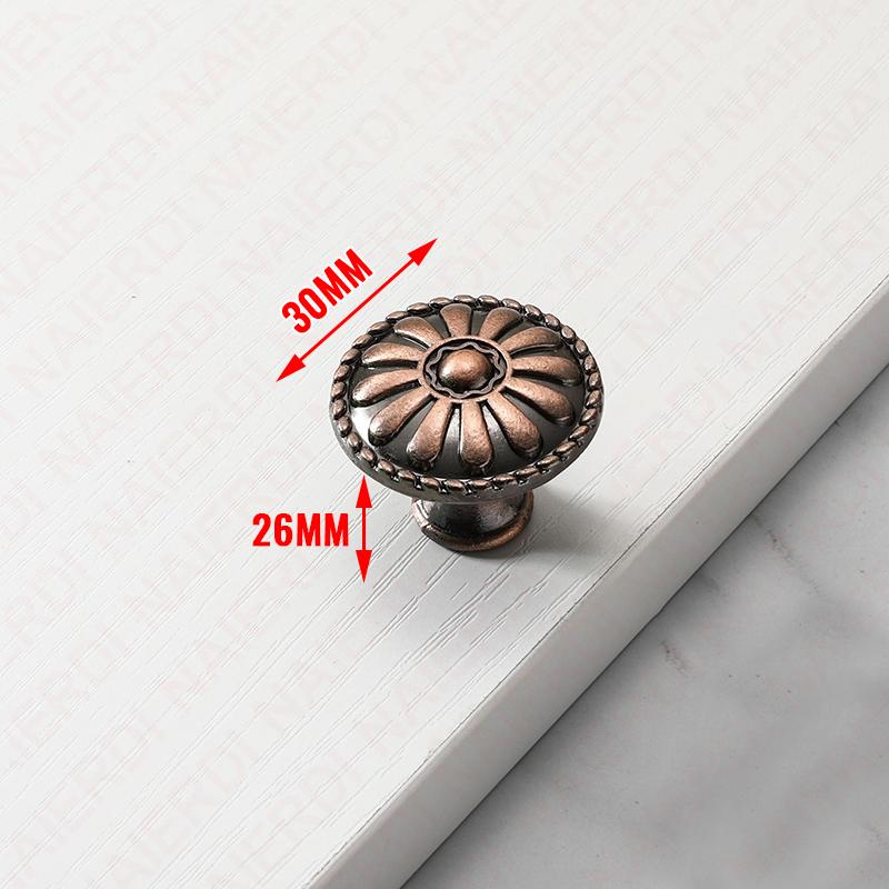 NAIERDI White Rose Flower Kitchen Cabinet Handles European Zinc Alloy Bronze Door Handles Drawer Knobs Furniture Hardware