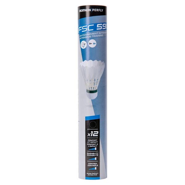Decathlon Goose Feather Shuttlecock 12 Pack Goose Feather Match Ball Shuttlecocks